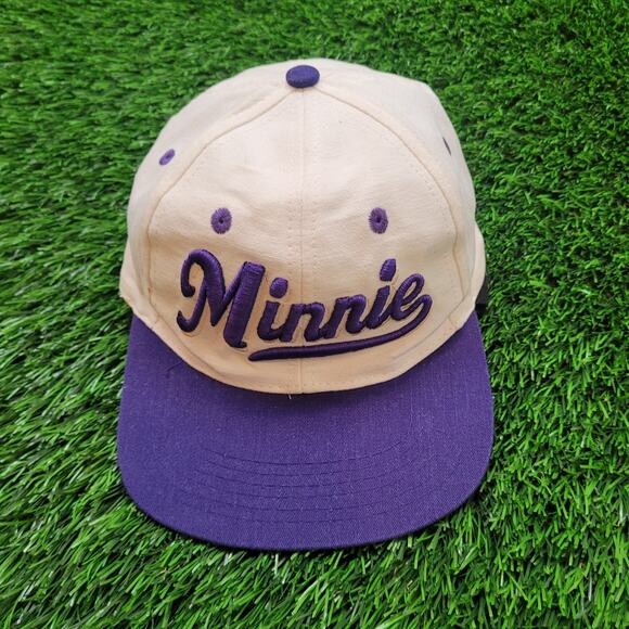 RARE VTG 90s Mickey Inc Minnie Mouse Puffy Script Snapback Youth Hat - Picture 1 of 8